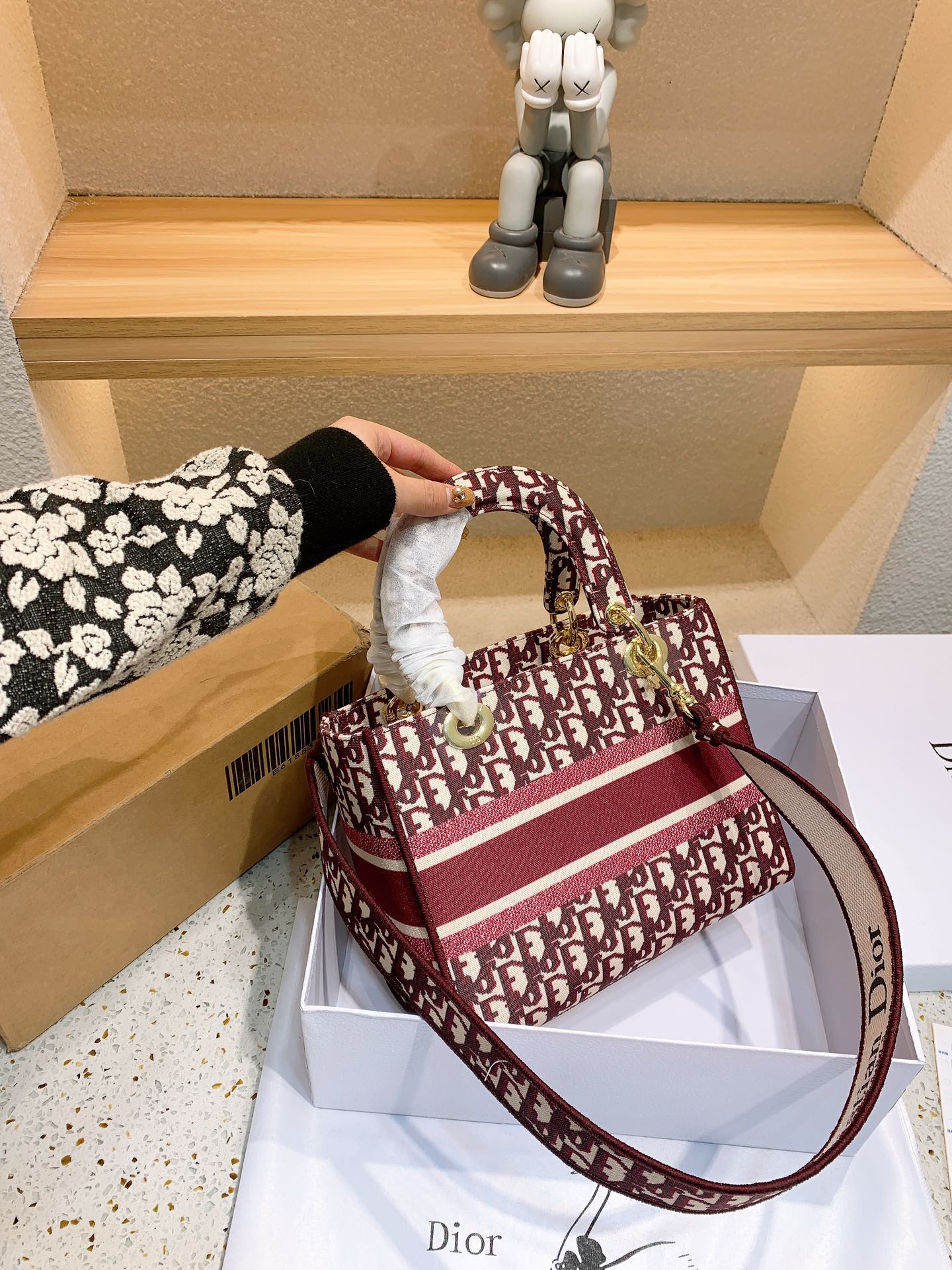 D style Lady Classic Diana Bag Printed Handbags-Luxeon