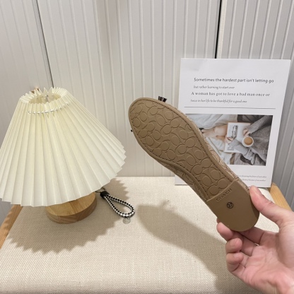 Coach new women bow-knot loafers flats-Luxeon