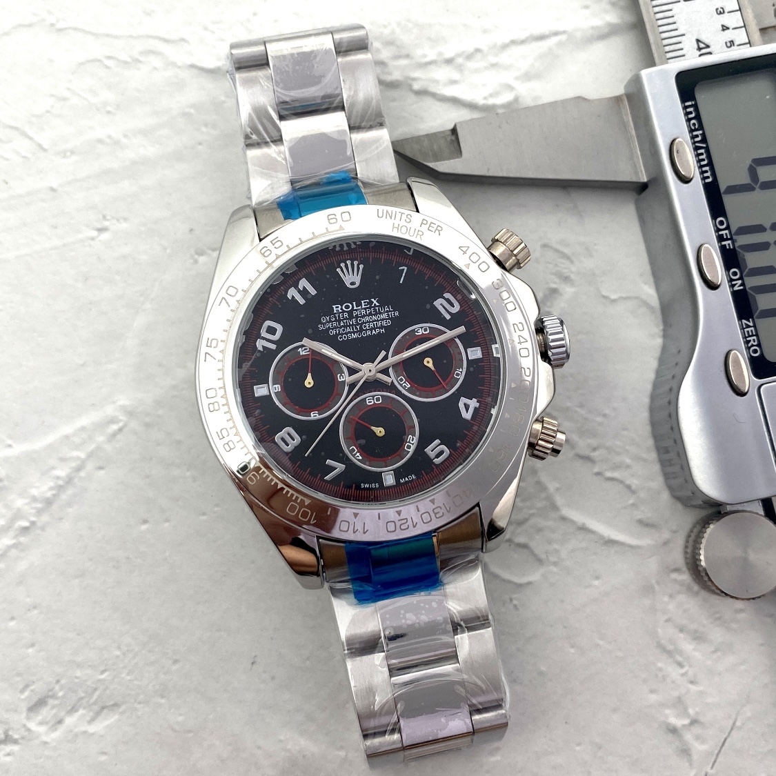 ROLEX DAYTONA Watch Quartz Movement Mineral Reinforced Glass-Luxeon