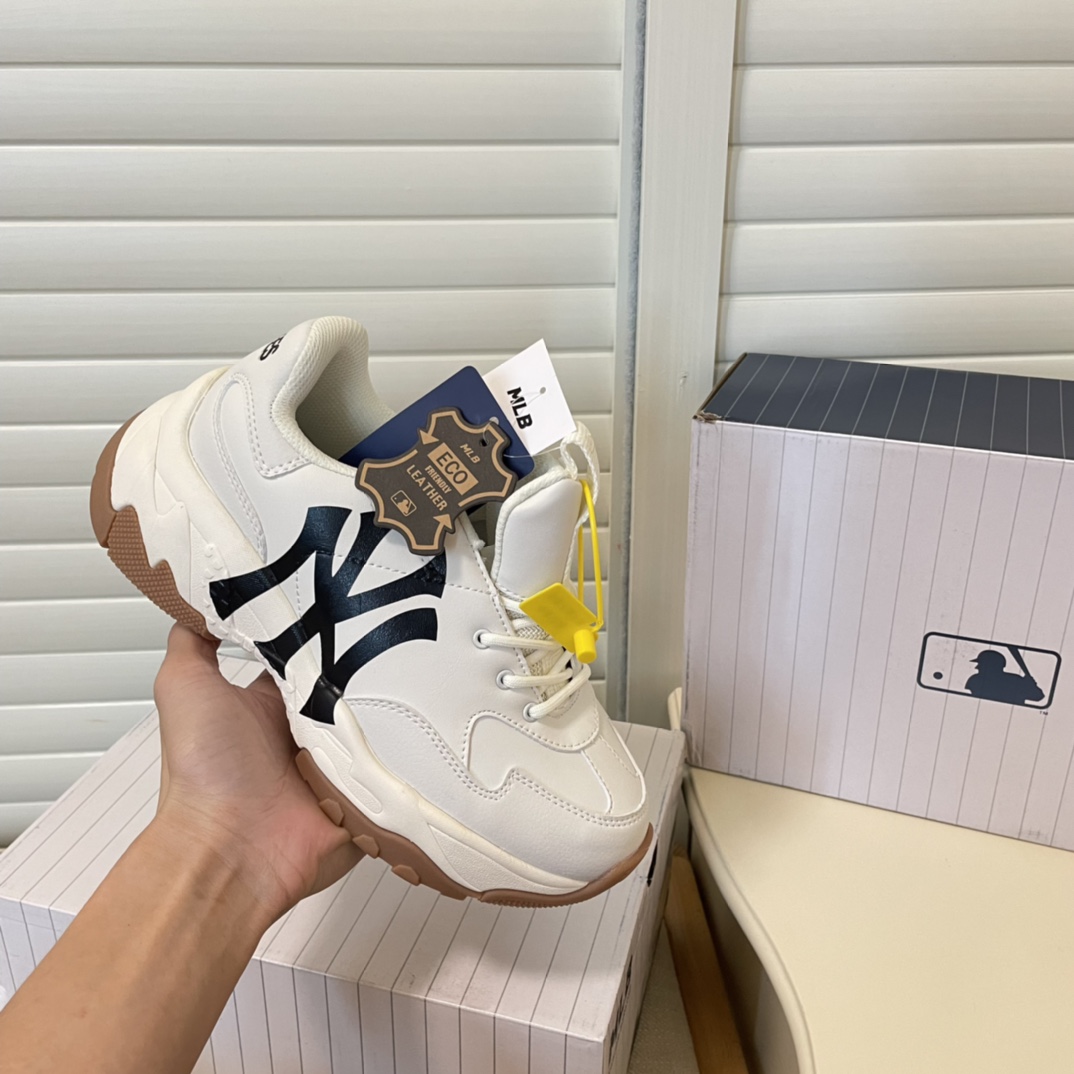 MLB new height-increasing thick sole sneakers casual shoes-Luxeon