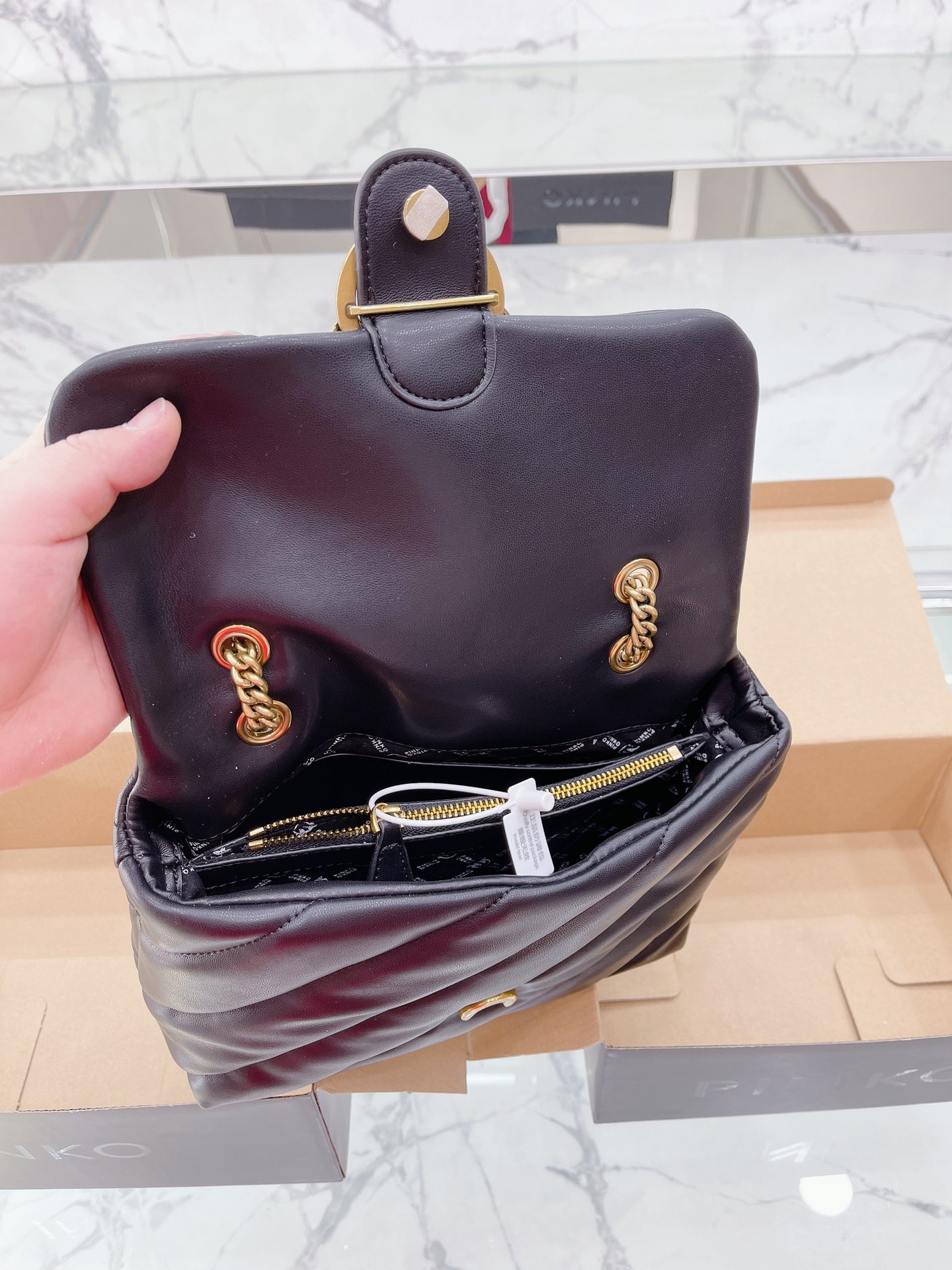 Pinko Puff Handbags Pillow Bag-Luxeon