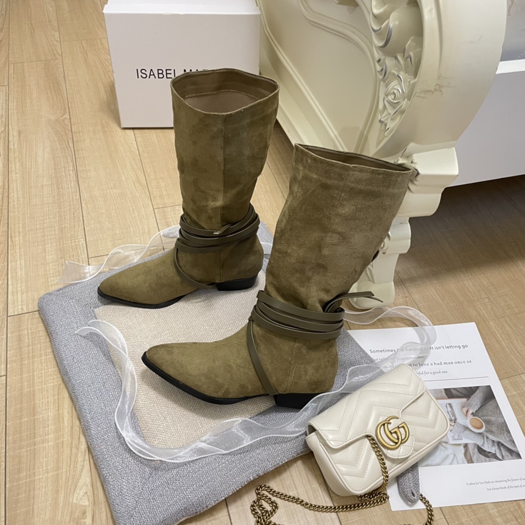 ISABEL MARANT new women mid-calf boots-Luxeon
