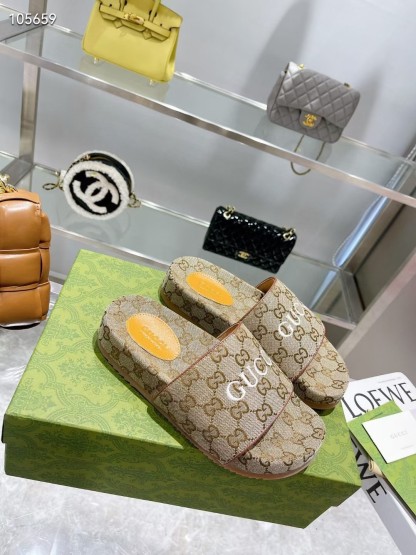 G style pop jacquard summer flat slippers-Luxeon