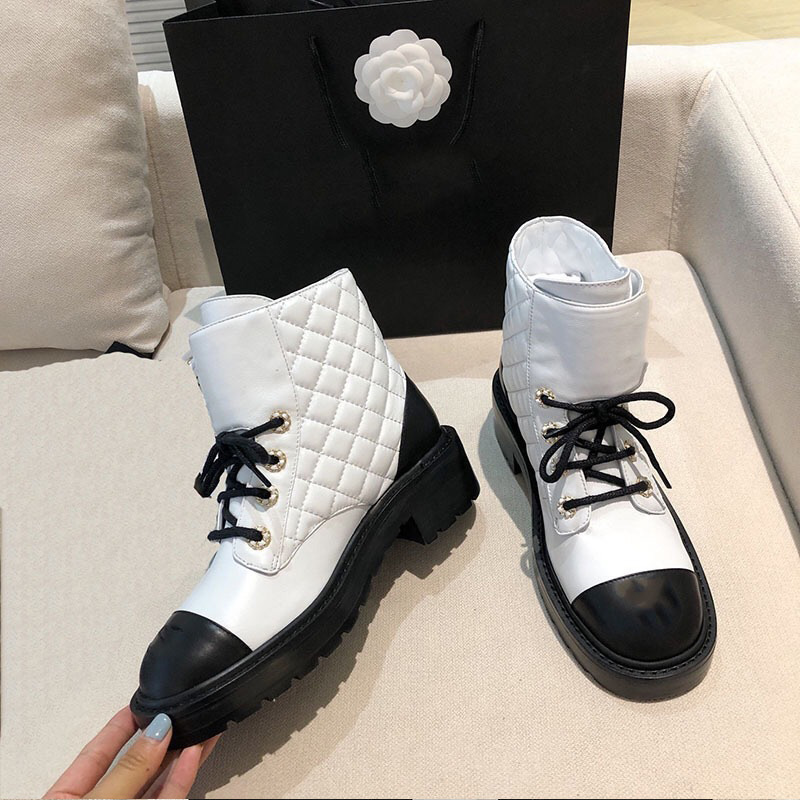 C style Women Lace-Up Ankles Boots-Luxeon