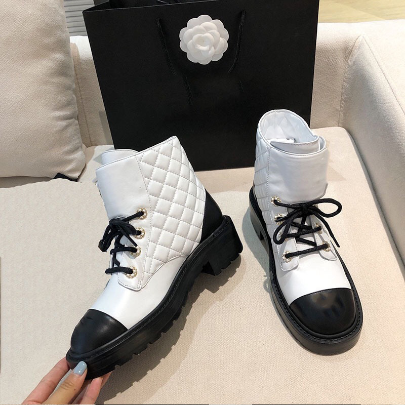 C style Women Lace-Up Ankles Boots-Luxeon