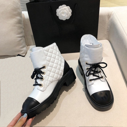 C style Women Lace-Up Ankles Boots-Luxeon