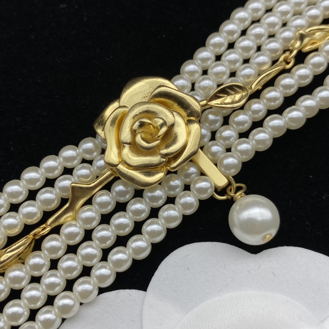 D style New Pearl Flower Vintage Set Necklace-Luxeon