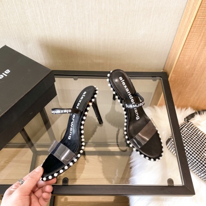 Alexander women transparant strap rhinestone high heels pumps-Luxeon