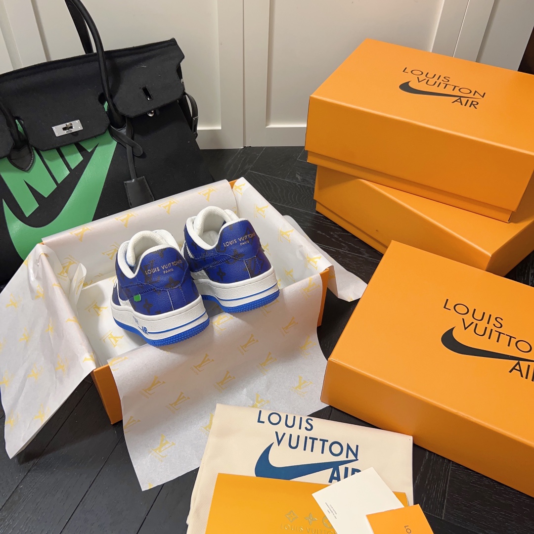 L style . x . Air Force1 22ss co-brand commerative sneaker Unisex casual shoes-Luxeon