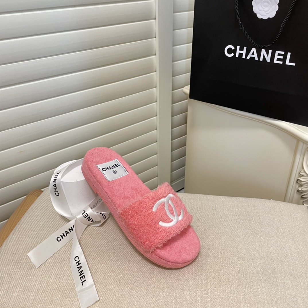 C style double-C winter wool slippers-Luxeon