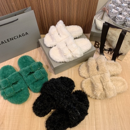 B style new wool slippers-Luxeon