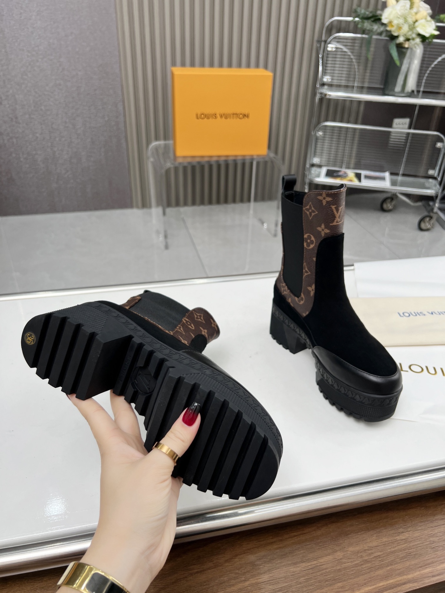 Leather Martin boots