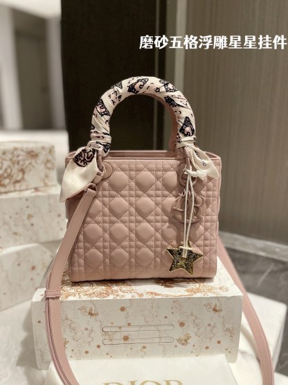 D style Diana Handbags Frosted (five grids)-Luxeon