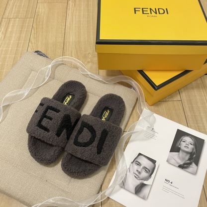 F style new women winter plush slippers-Luxeon