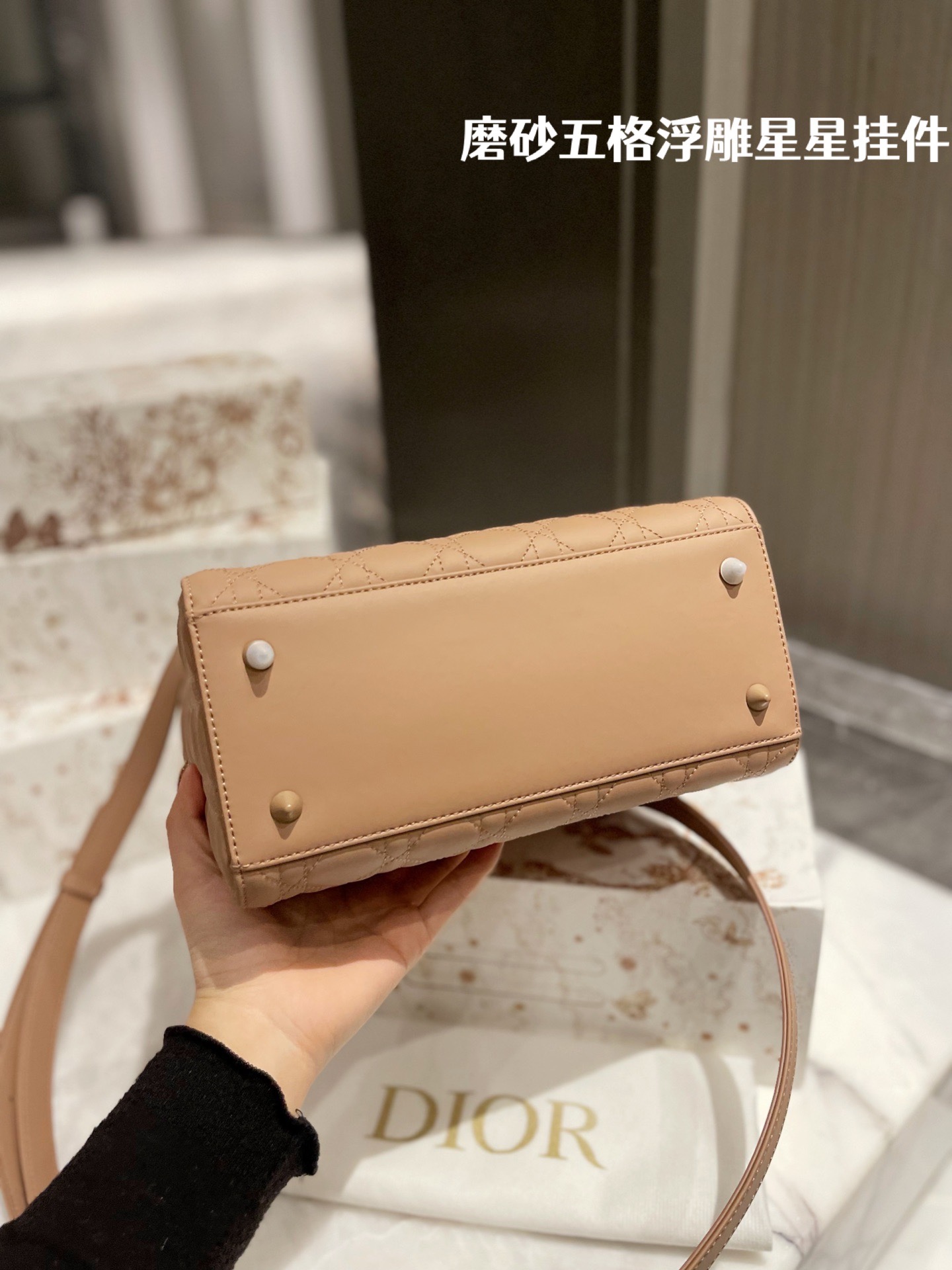 D style Diana Handbags Frosted (five grids)-Luxeon