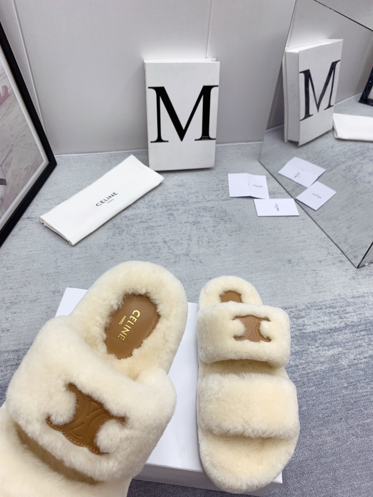 C style new winter pure wool slippers top quality-Luxeon
