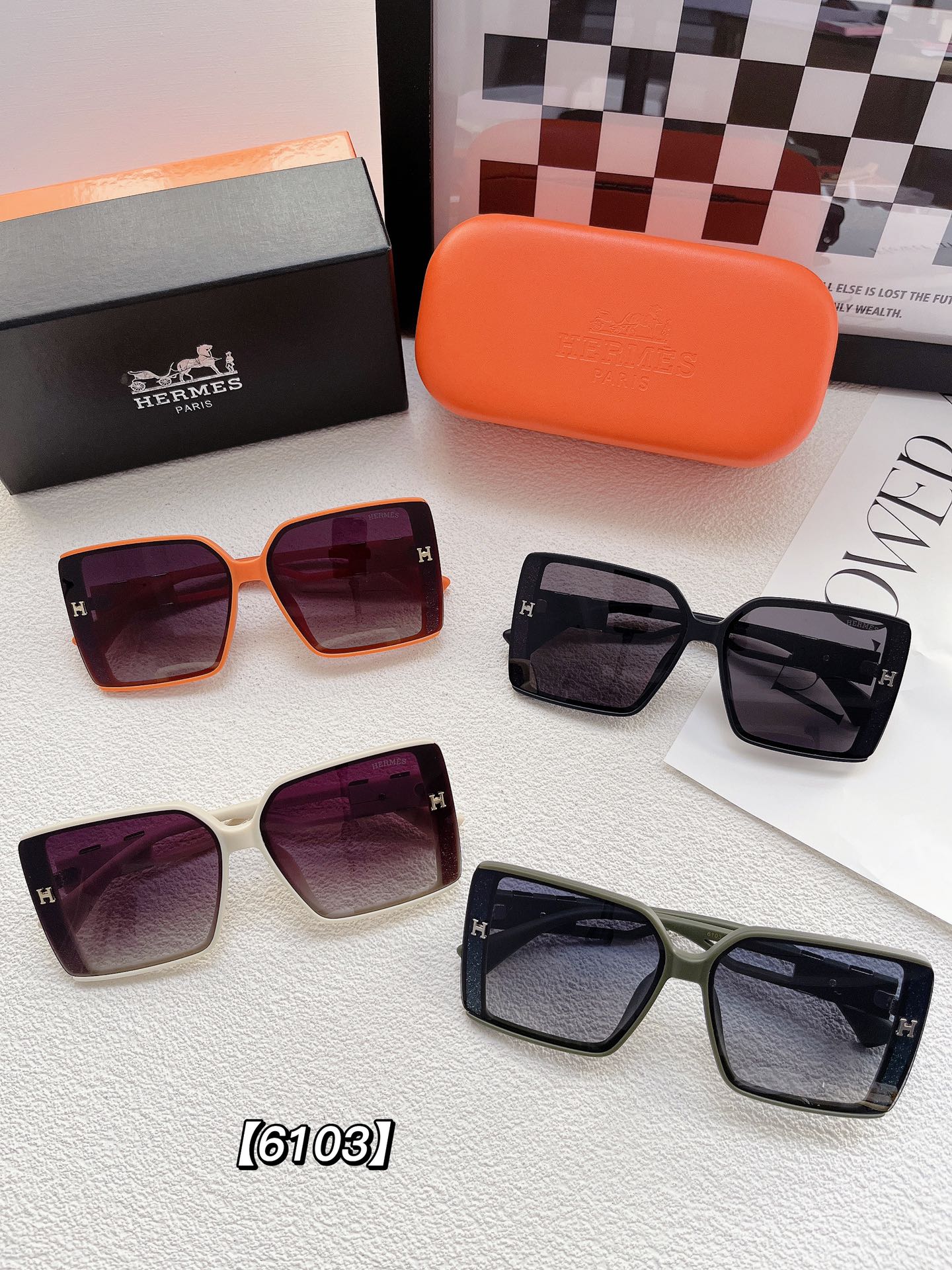 H style fashion glasses-Luxeon