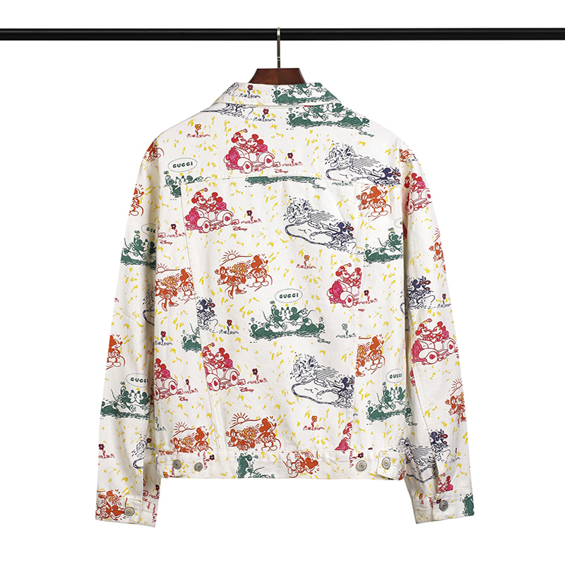 G style & Disney Co-branded Mickey full printing jeans jacket-Luxeon