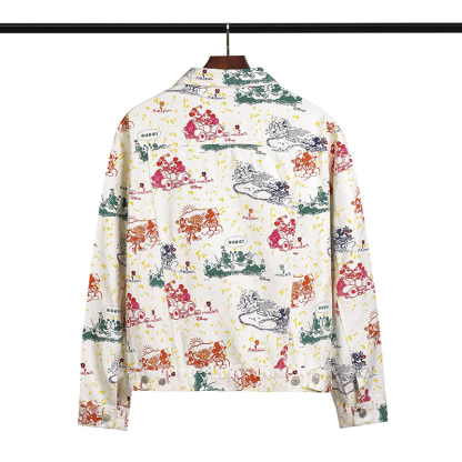 G style & Disney Co-branded Mickey full printing jeans jacket-Luxeon