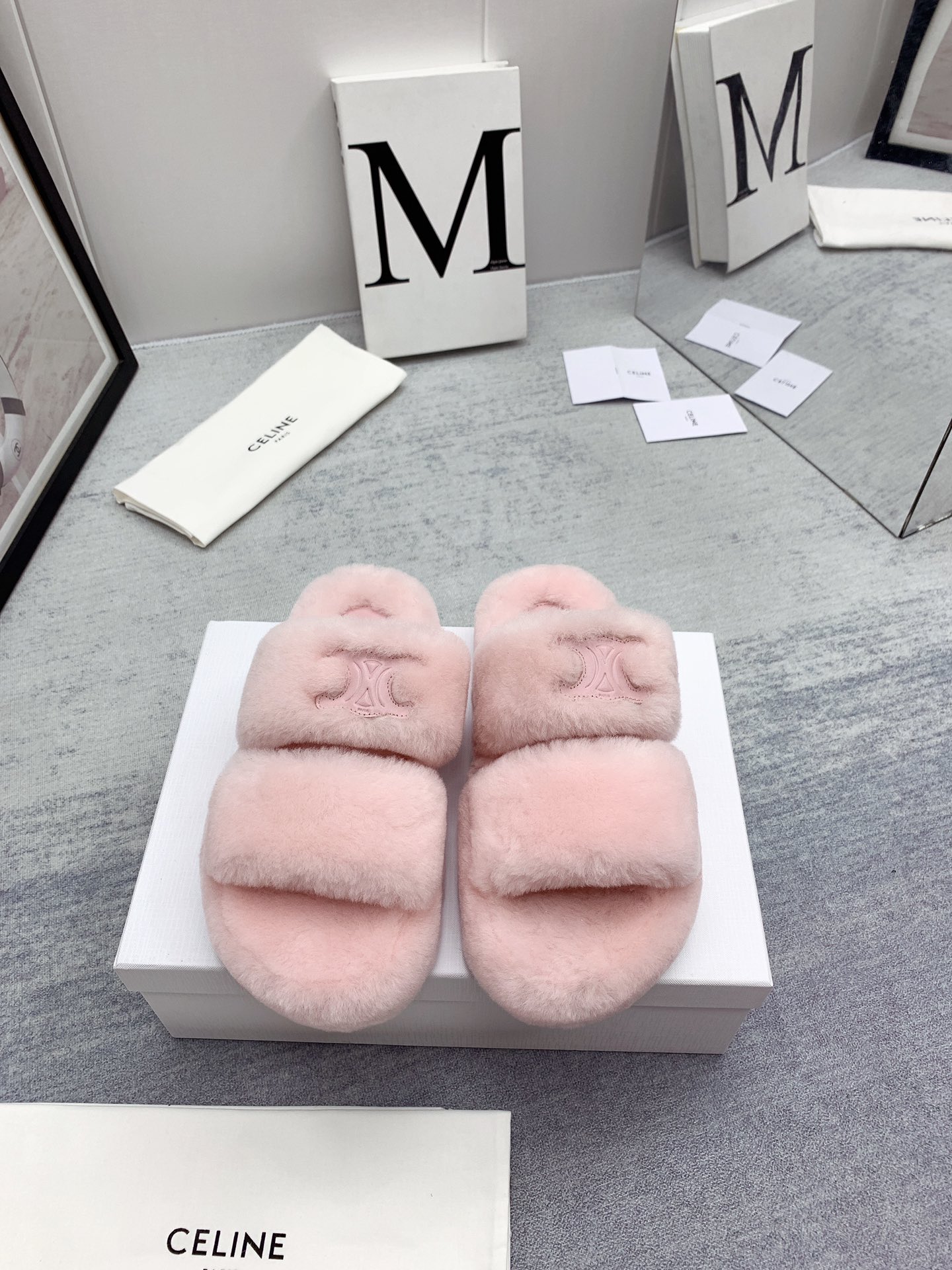 C style new winter pure wool slippers top quality-Luxeon