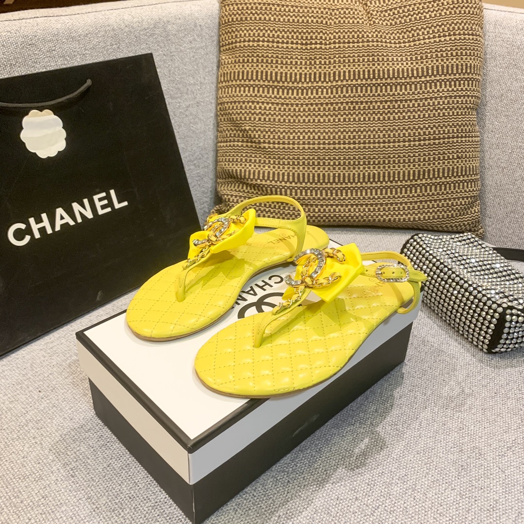 C style summer solid flip flops slippers-Luxeon