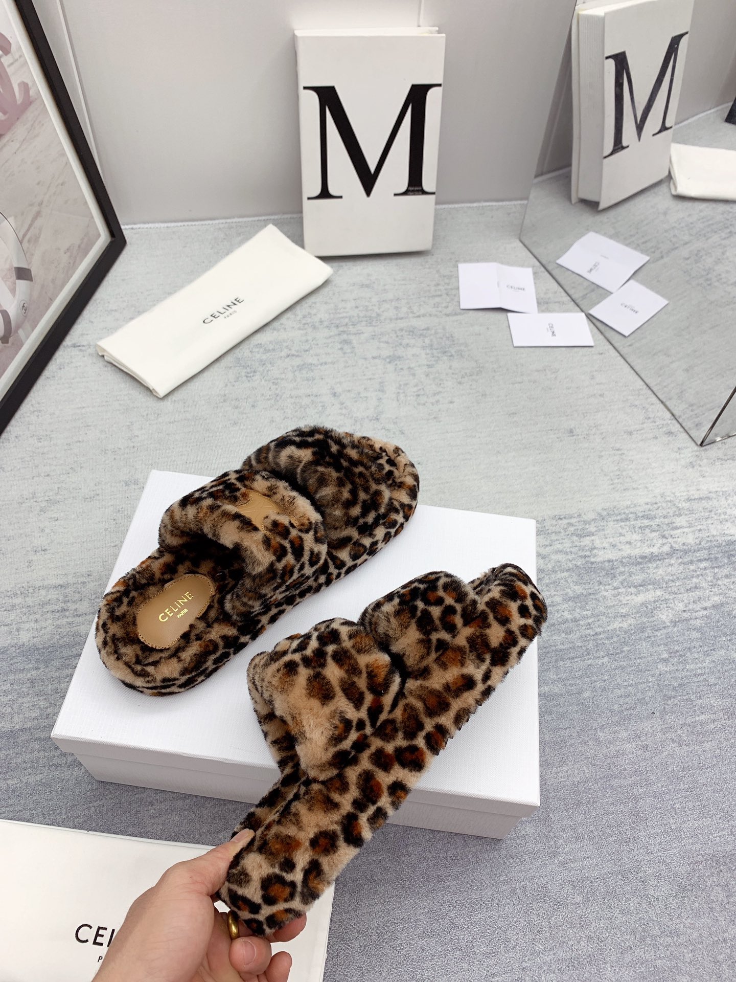 C style new winter pure wool slippers top quality-Luxeon