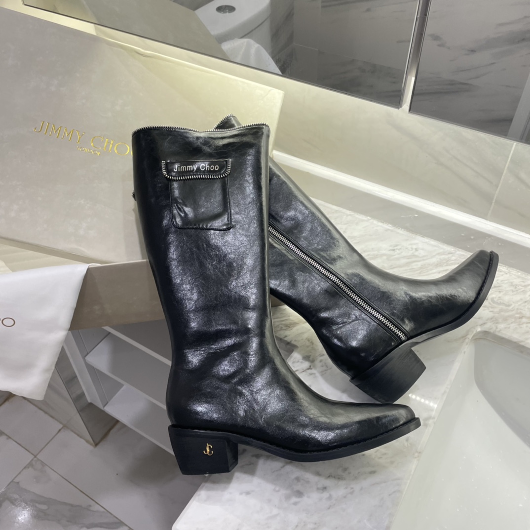 Jimmy Choo new autumn winter zipper knee & ankle boots-Luxeon