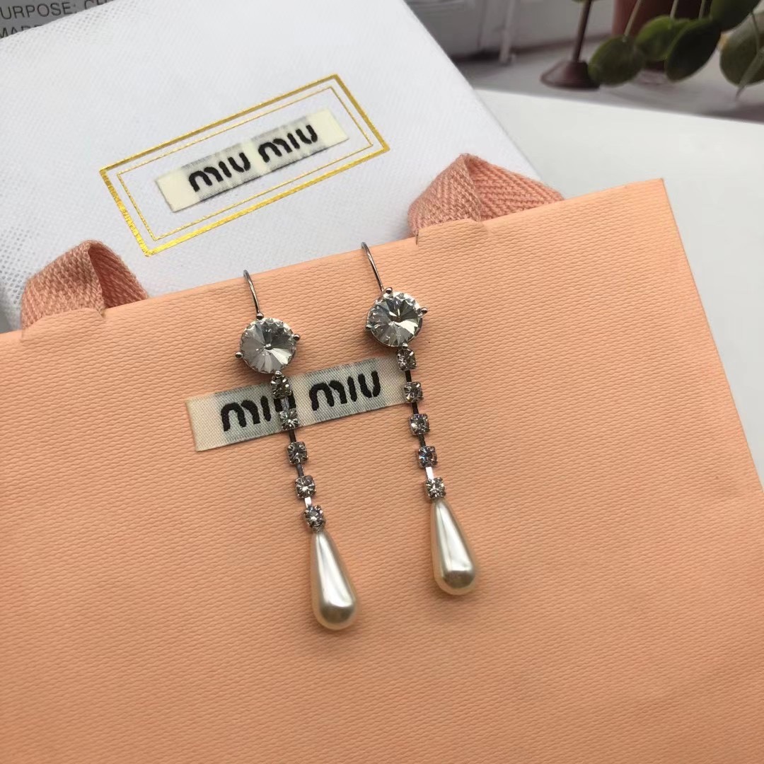 MiuMiu New Water Drop Earrings-Luxeon