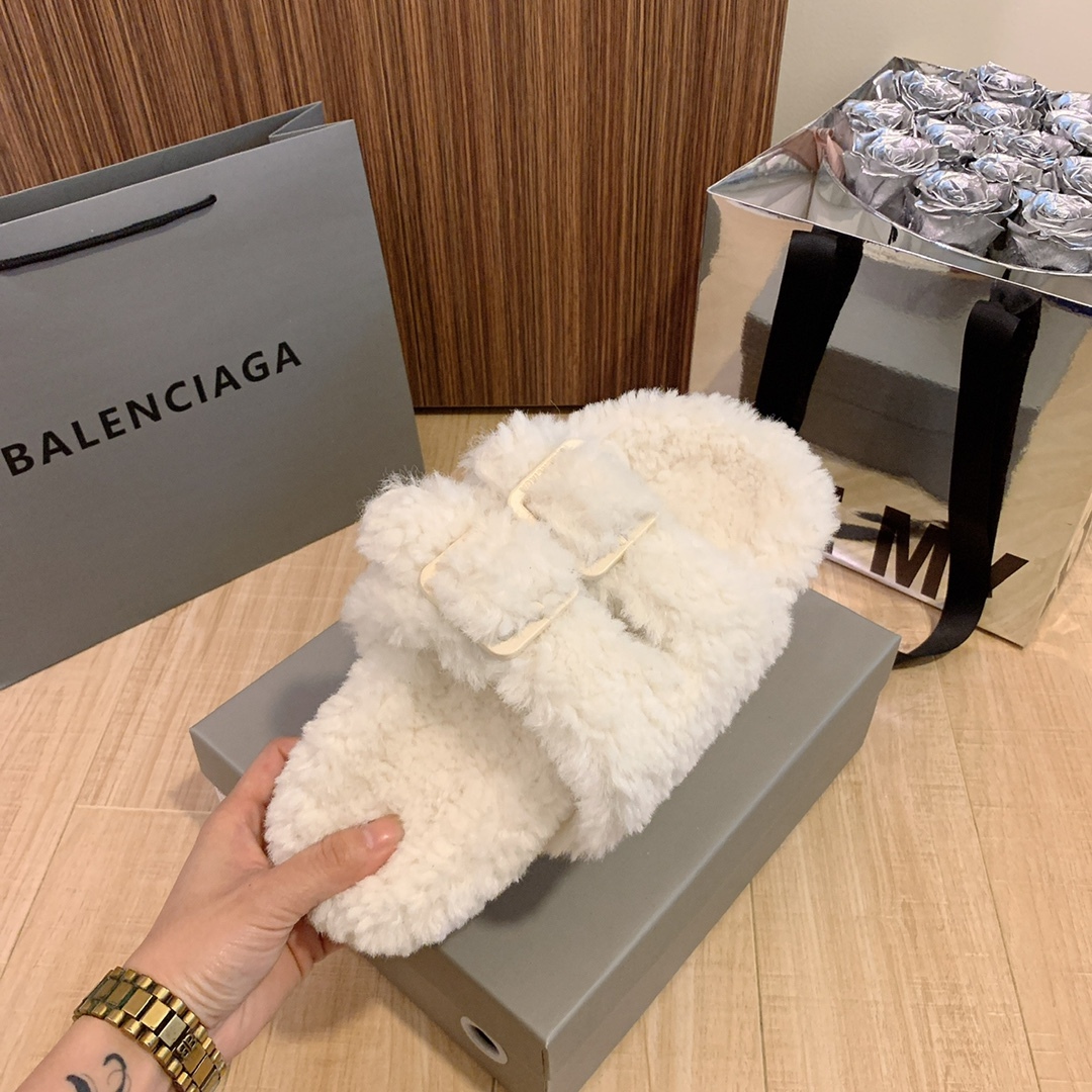 B style new wool slippers-Luxeon