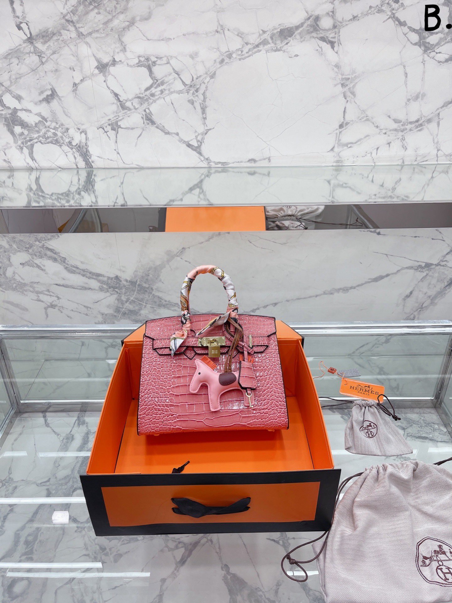 H style Birkin Classic Handbags Crocodile Pattern-Luxeon