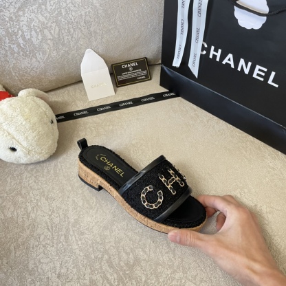 C style New Woven Platform Slippers-Luxeon