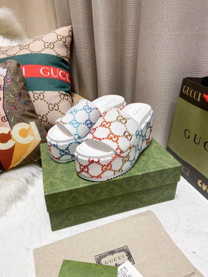 G style embroidered platform shoes-Luxeon