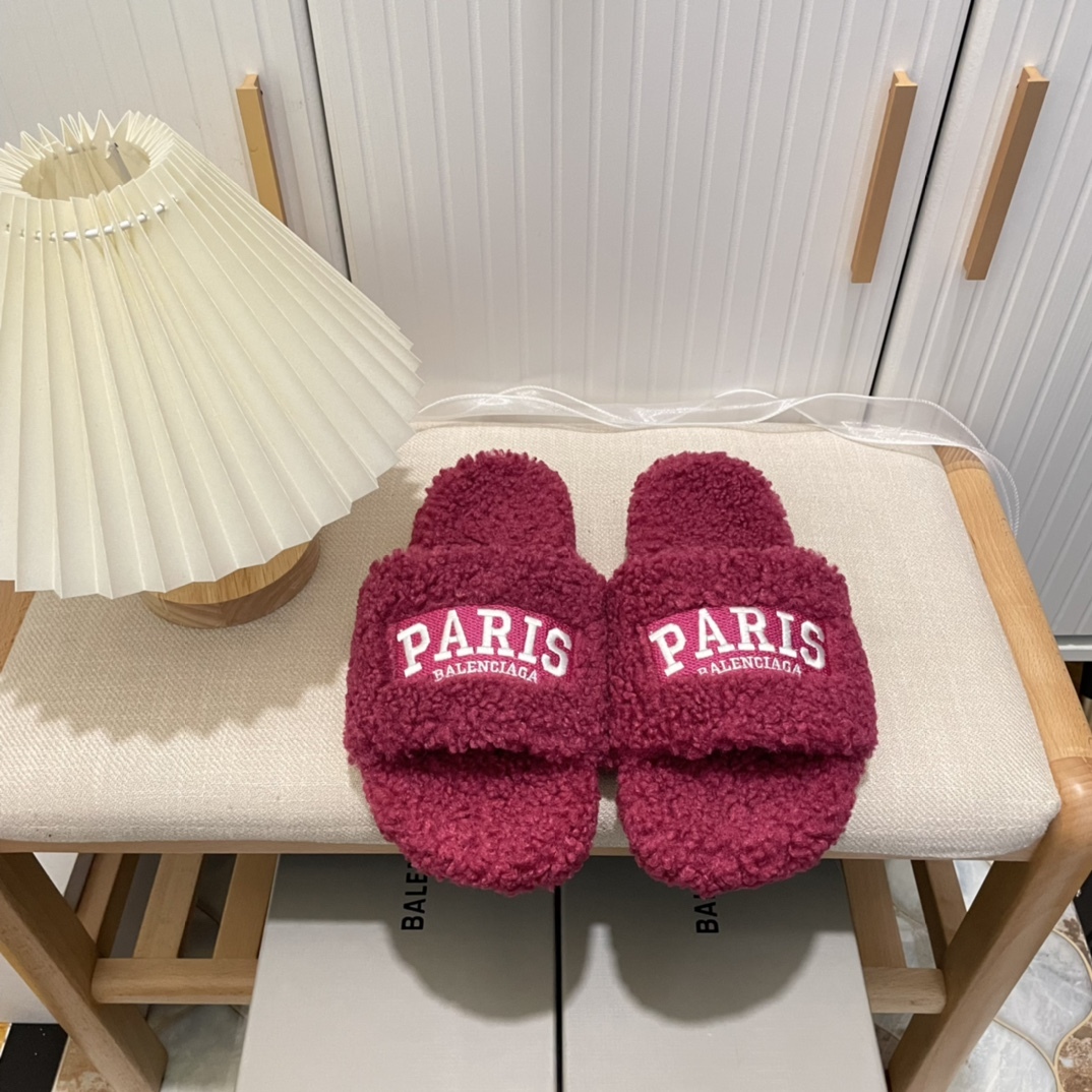 B style winter new fuzz fur slippers-Luxeon