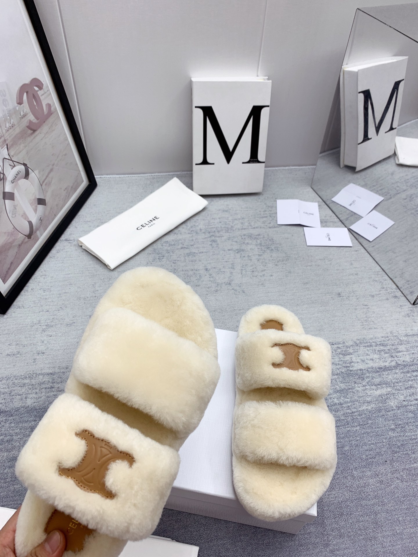 C style new winter pure wool slippers top quality-Luxeon