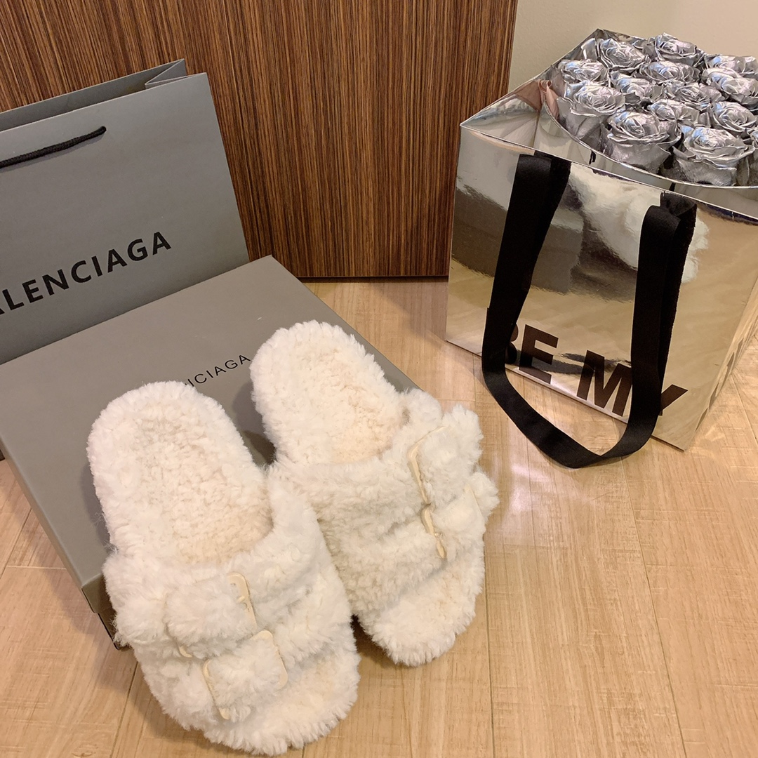 B style new wool slippers-Luxeon