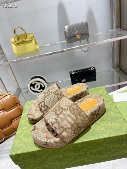 G style pop jacquard summer flat slippers-Luxeon