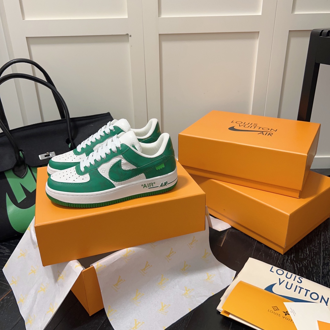 L style . x . Air Force1 22ss co-brand commerative sneaker Unisex casual shoes-Luxeon