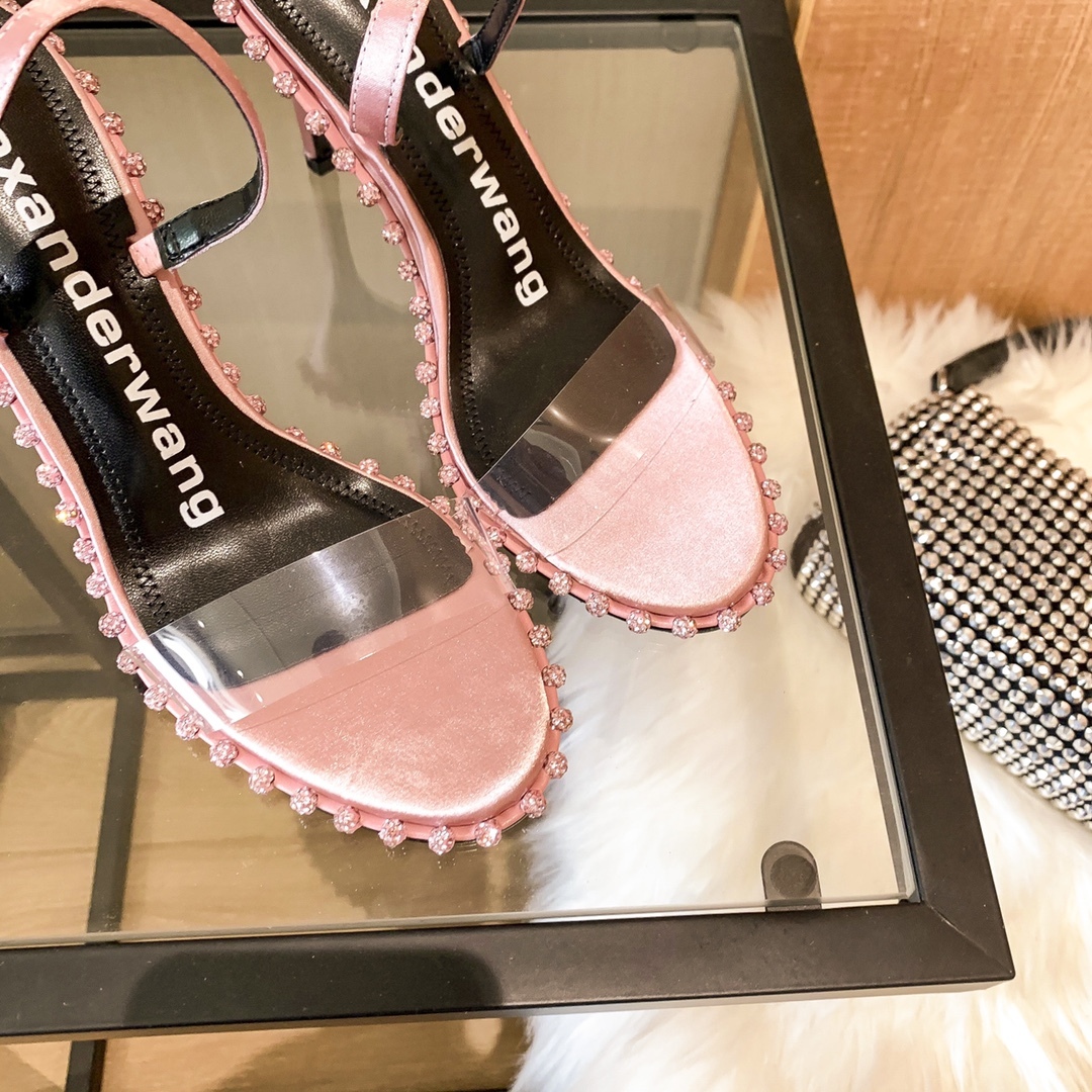 Alexander women transparant strap rhinestone high heels pumps-Luxeon