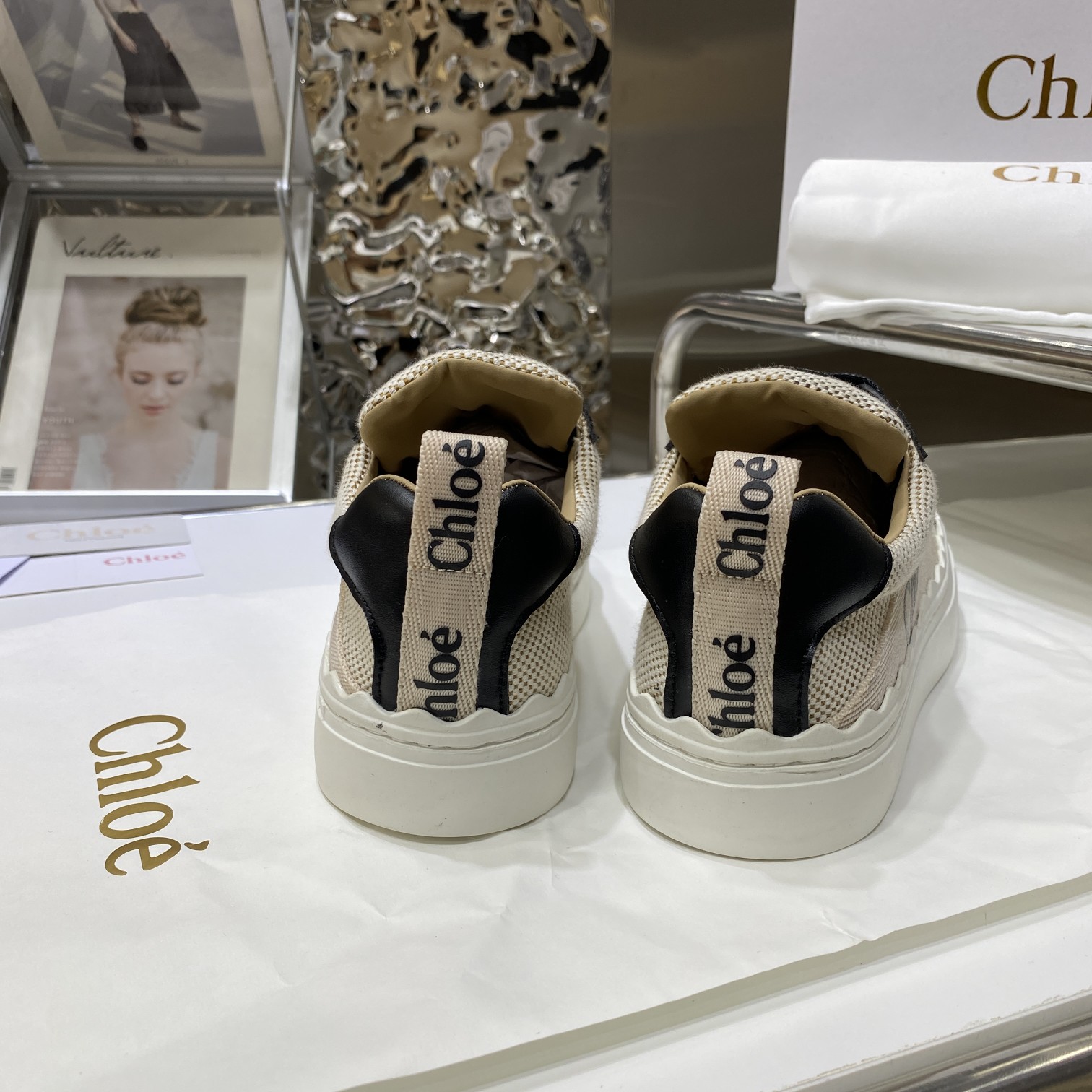 Chloe autumn new canvas flats casual shoes-Luxeon