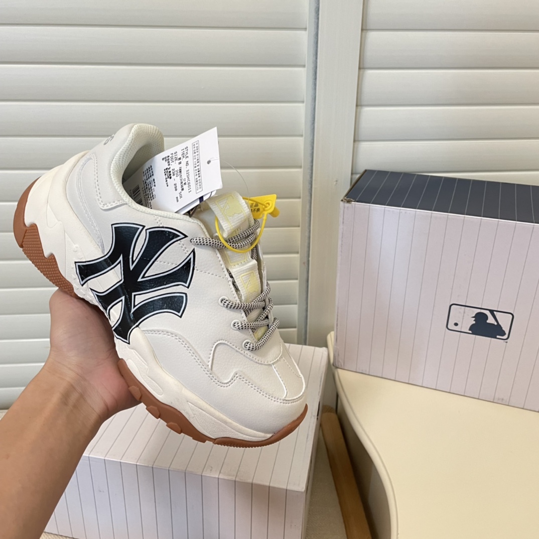 MLB new height-increasing thick sole sneakers casual shoes-Luxeon