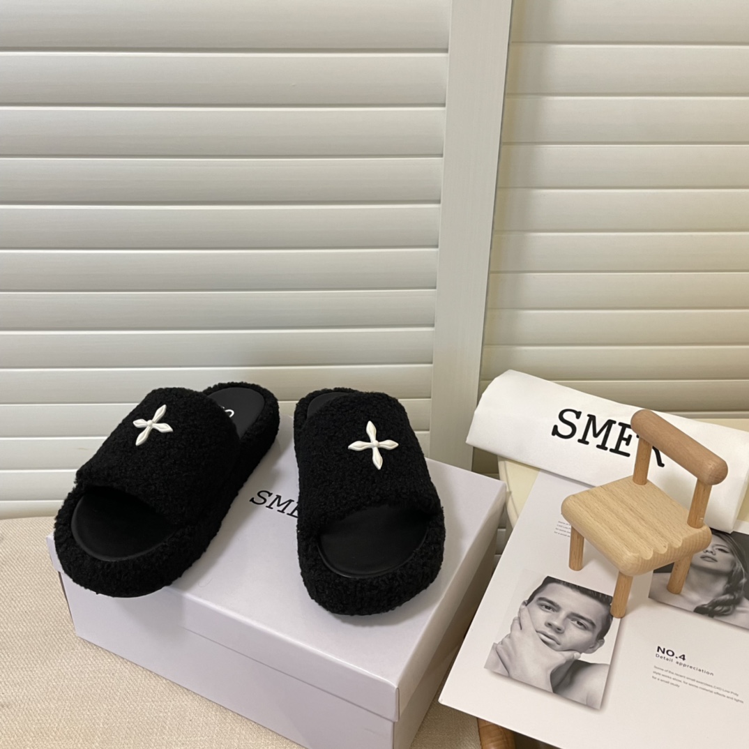 SMFK 2022 new women fur slippers-Luxeon