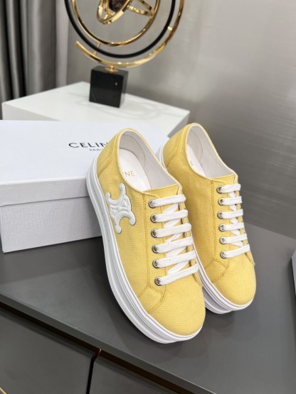 C style low heel canvas casual shoes-Luxeon