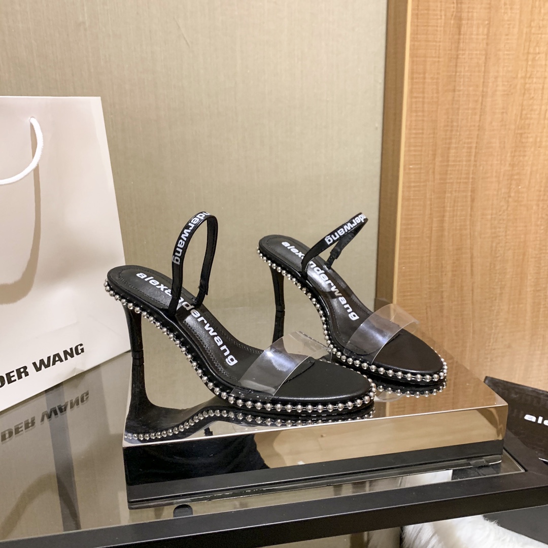 Alexander women transparant strap rhinestone high heels pumps-Luxeon