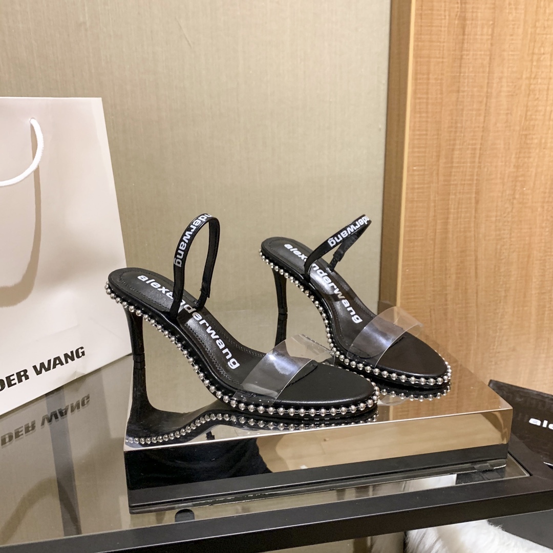 Alexander women transparant strap rhinestone high heels pumps-Luxeon