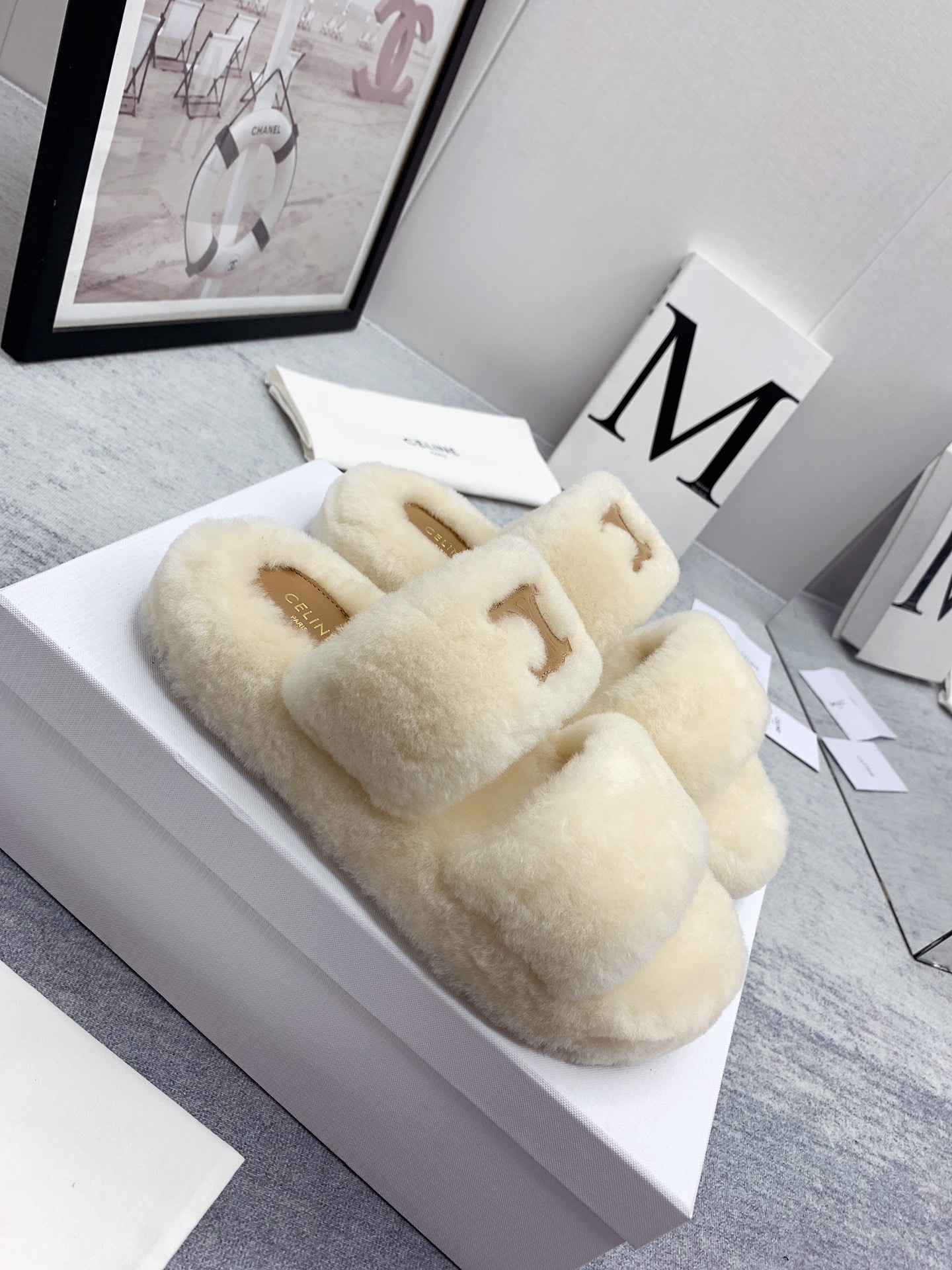 C style new winter pure wool slippers top quality-Luxeon