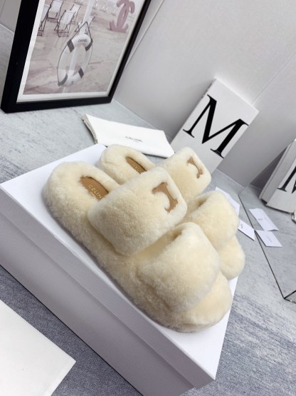 C style new winter pure wool slippers top quality-Luxeon