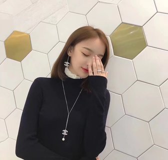 C style Double Sided Diamond Earrings-Luxeon