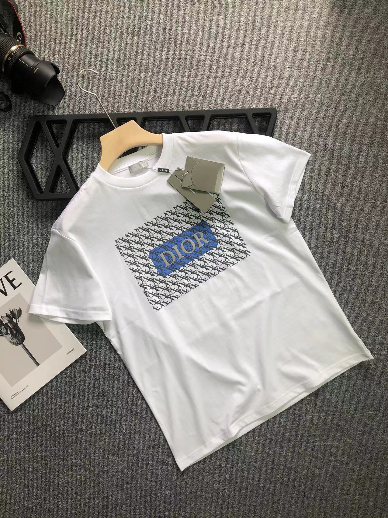 【  Best quality  】D style classic logo printed short sleeve T-shirt men women unisex-Luxeon