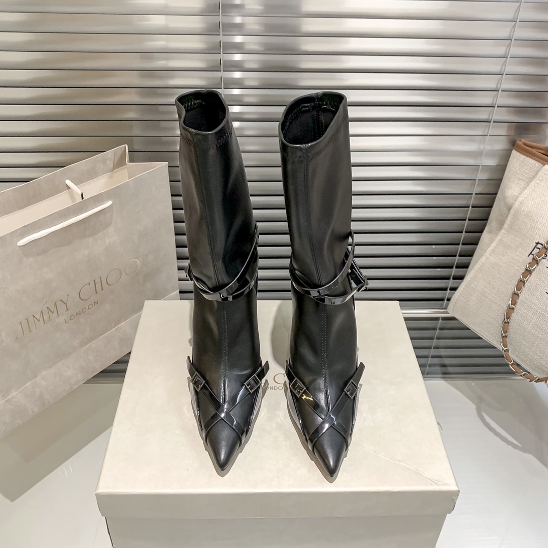 Jimmy Choo riders high heel boots-Luxeon