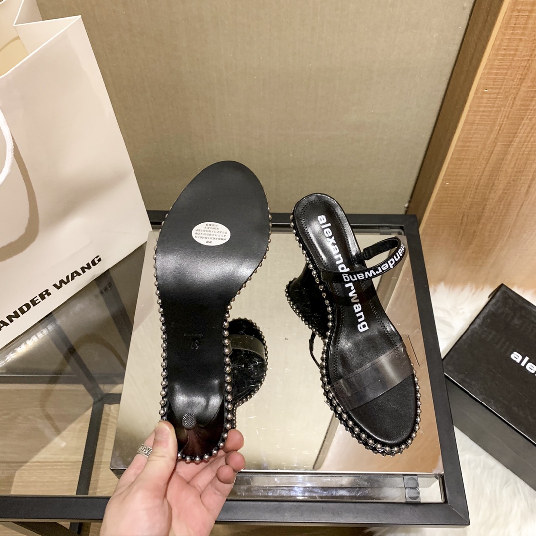 Alexander women transparant strap rhinestone high heels pumps-Luxeon